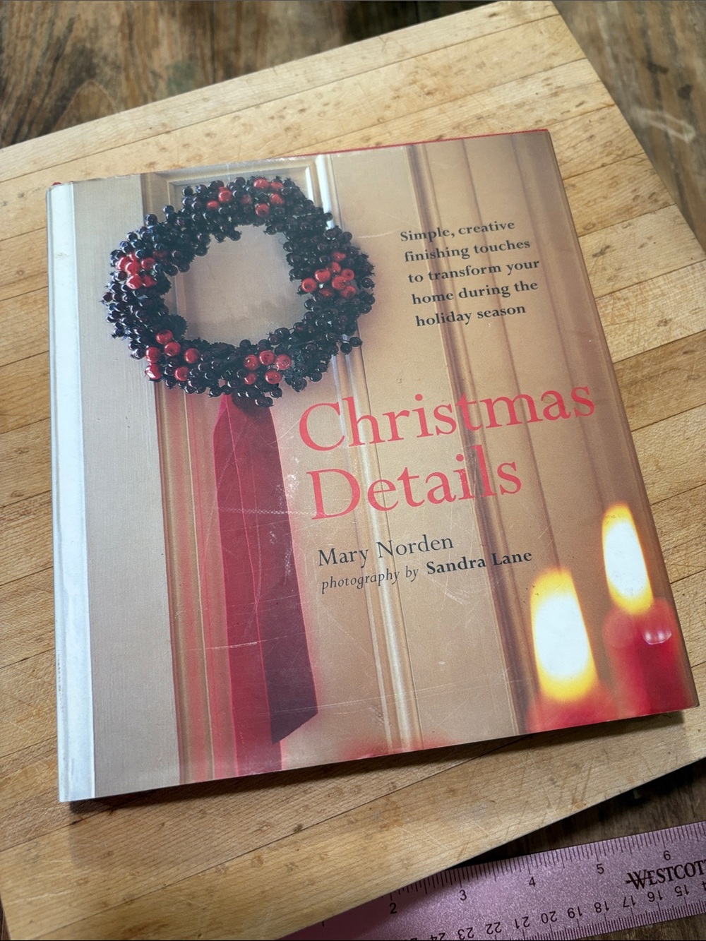 Christmas Details Holiday Decor Book - Red